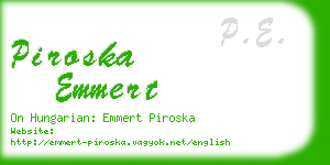 piroska emmert business card